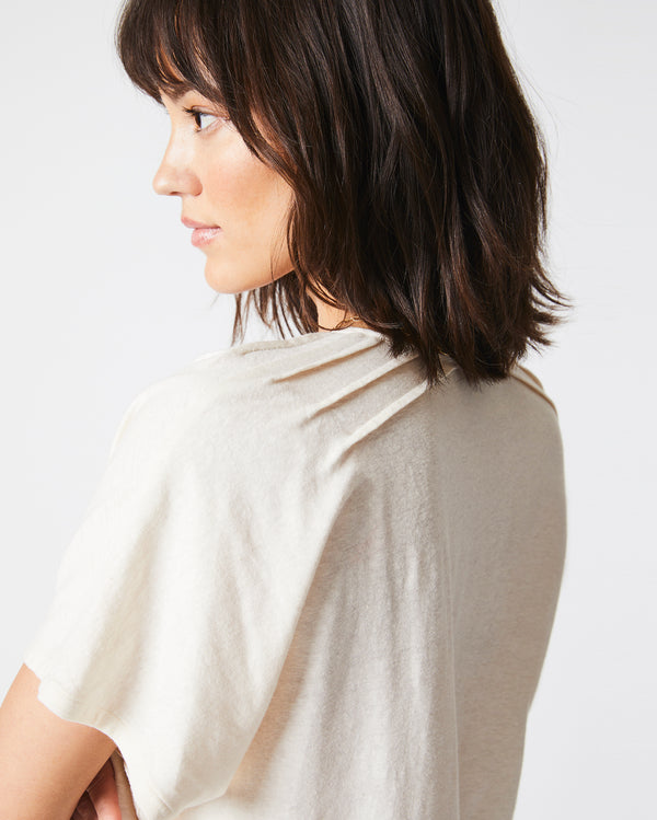 S/S PINTUCK KNIT TOP