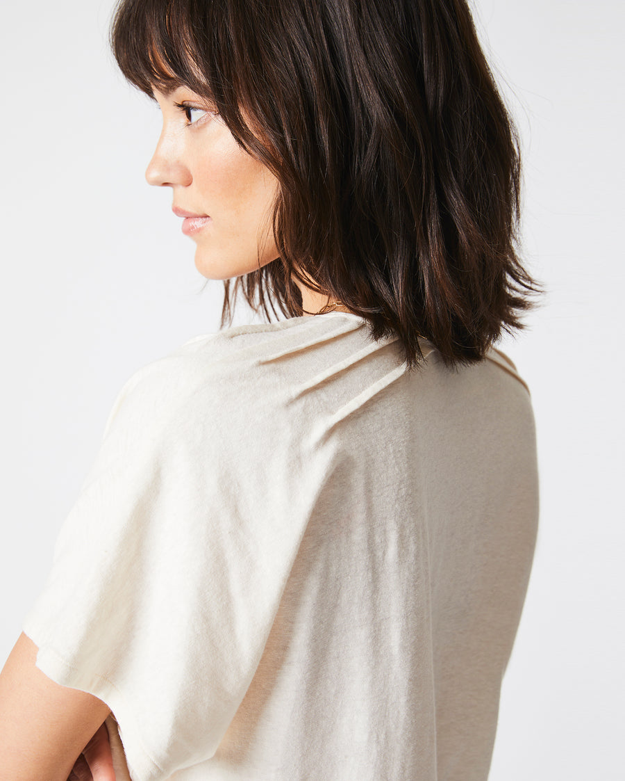 S/S PINTUCK KNIT TOP