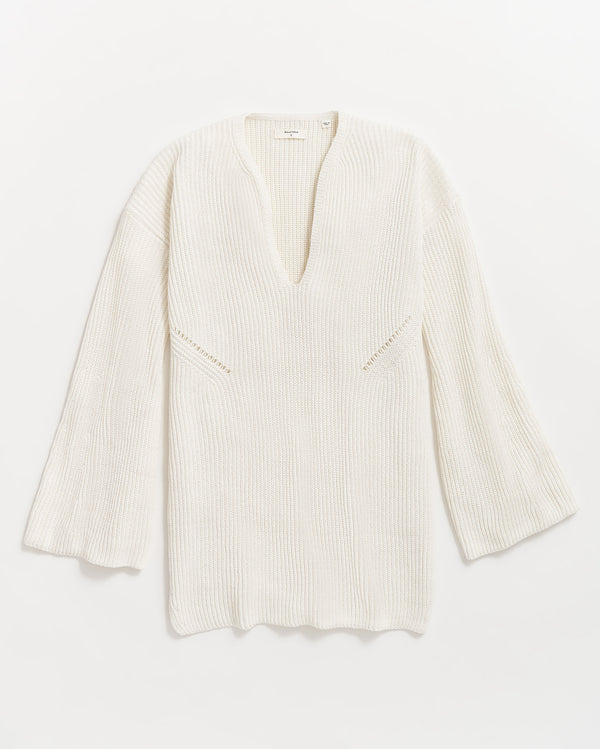 Beach Tunic Sweater in Tinted White