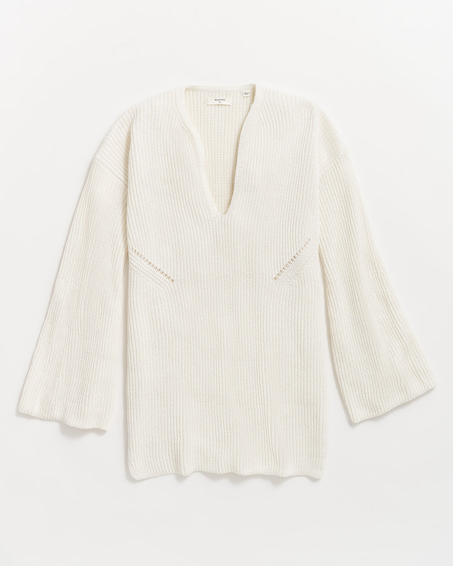 Beach Tunic Sweater in Tinted White