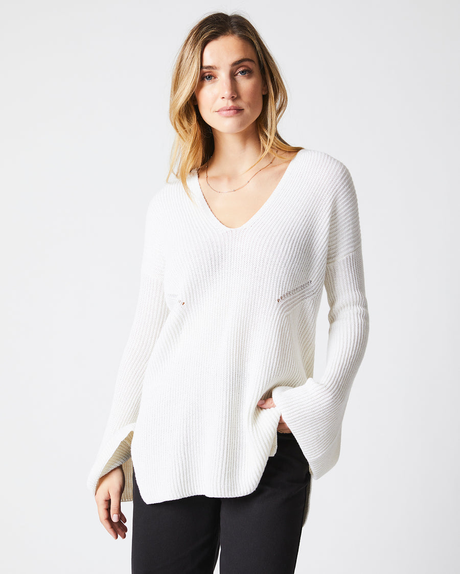 Beach Tunic Sweater in Tinted White