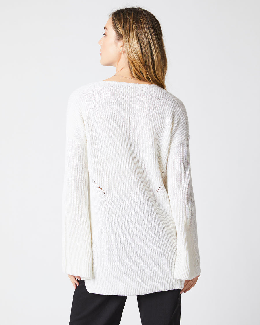 Beach Tunic Sweater in Tinted White