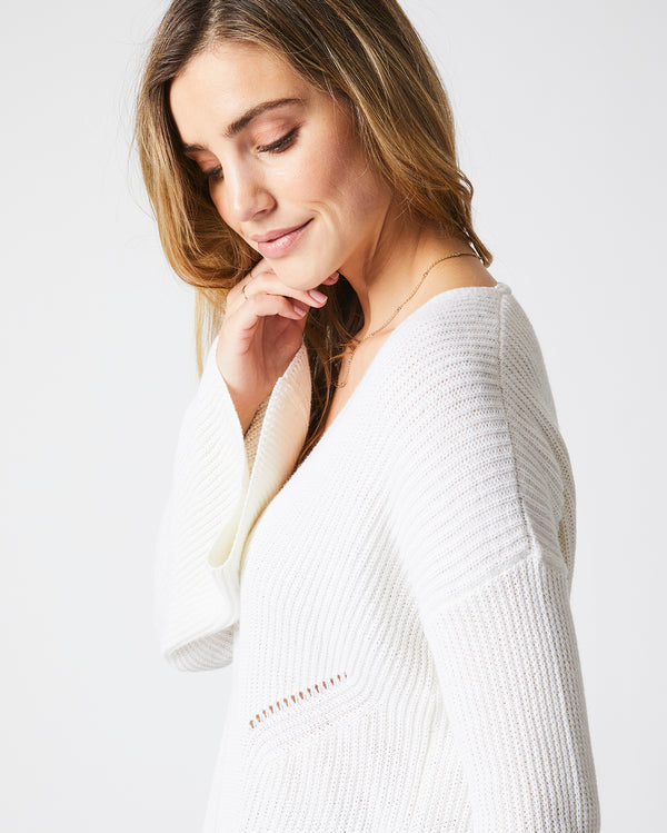 Beach Tunic Sweater in Tinted White