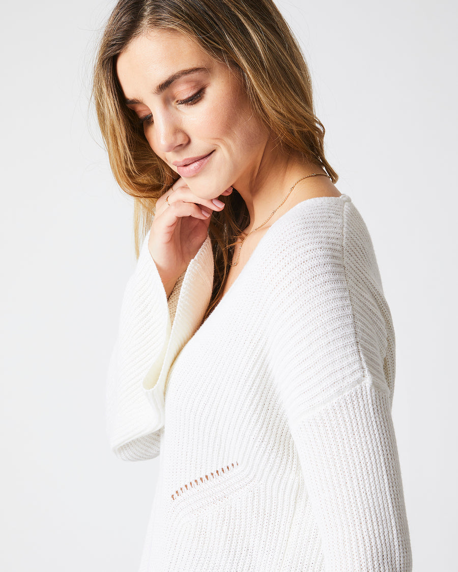 Beach Tunic Sweater in Tinted White