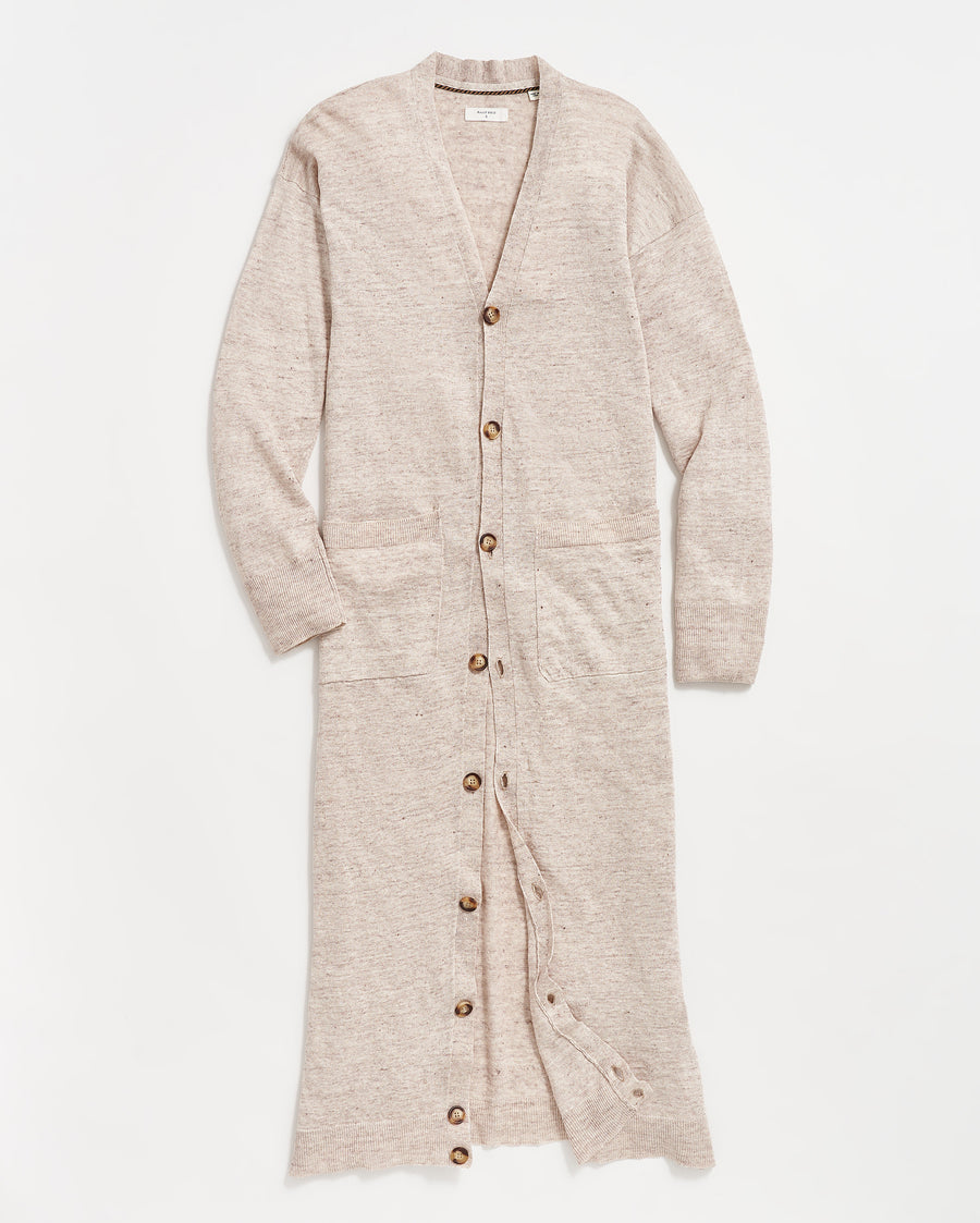 Fine Gauge Duster Cardigan in Oatmeal