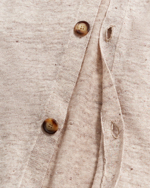 Fine Gauge Duster Cardigan in Oatmeal