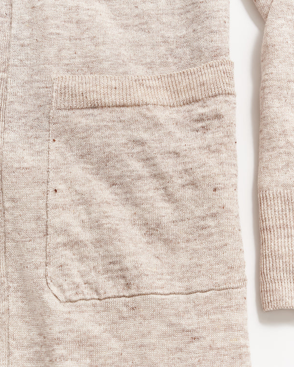 Fine Gauge Duster Cardigan in Oatmeal