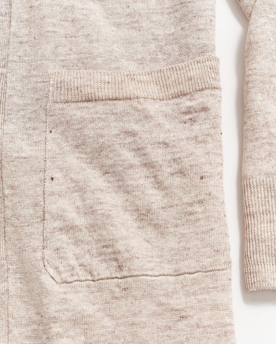 Fine Gauge Duster Cardigan in Oatmeal
