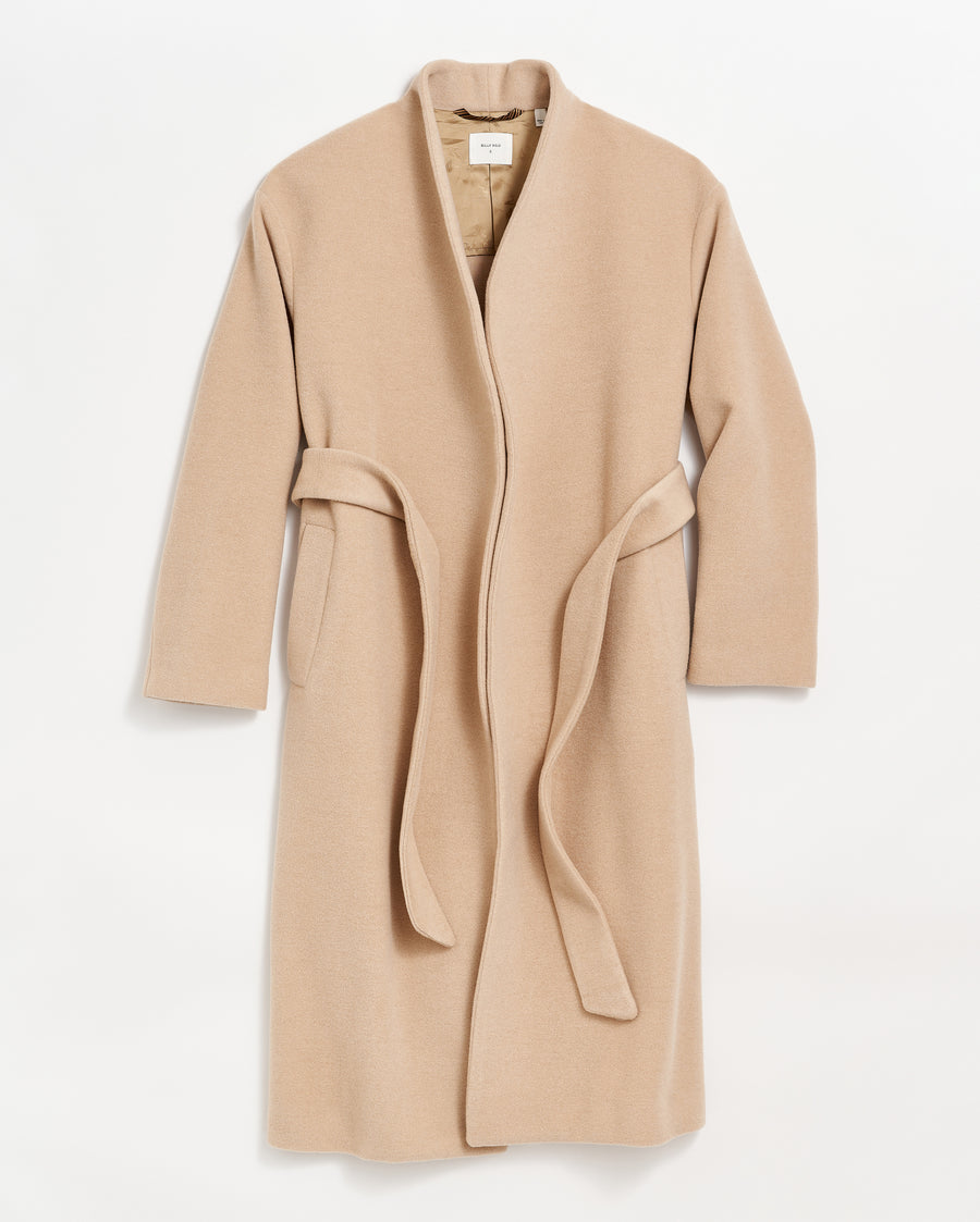 Camille Wrap Coat in Camel