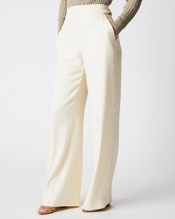 Gable Wide Leg Trouser in Tinted White