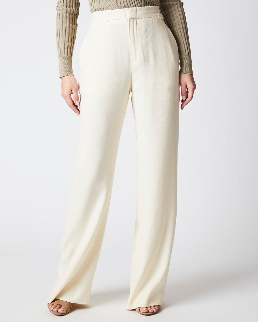 Gable Wide Leg Trouser in Tinted White