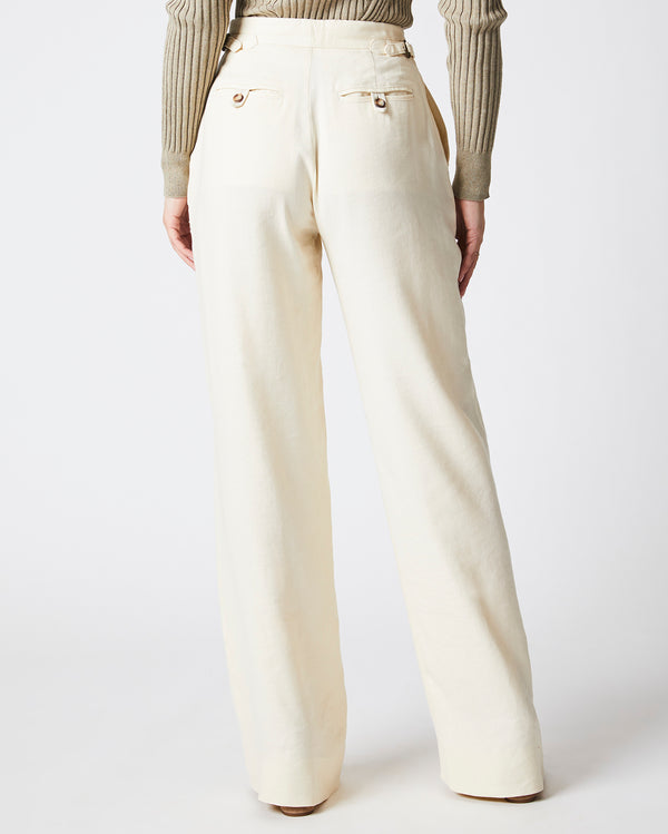 Gable Wide Leg Trouser in Tinted White
