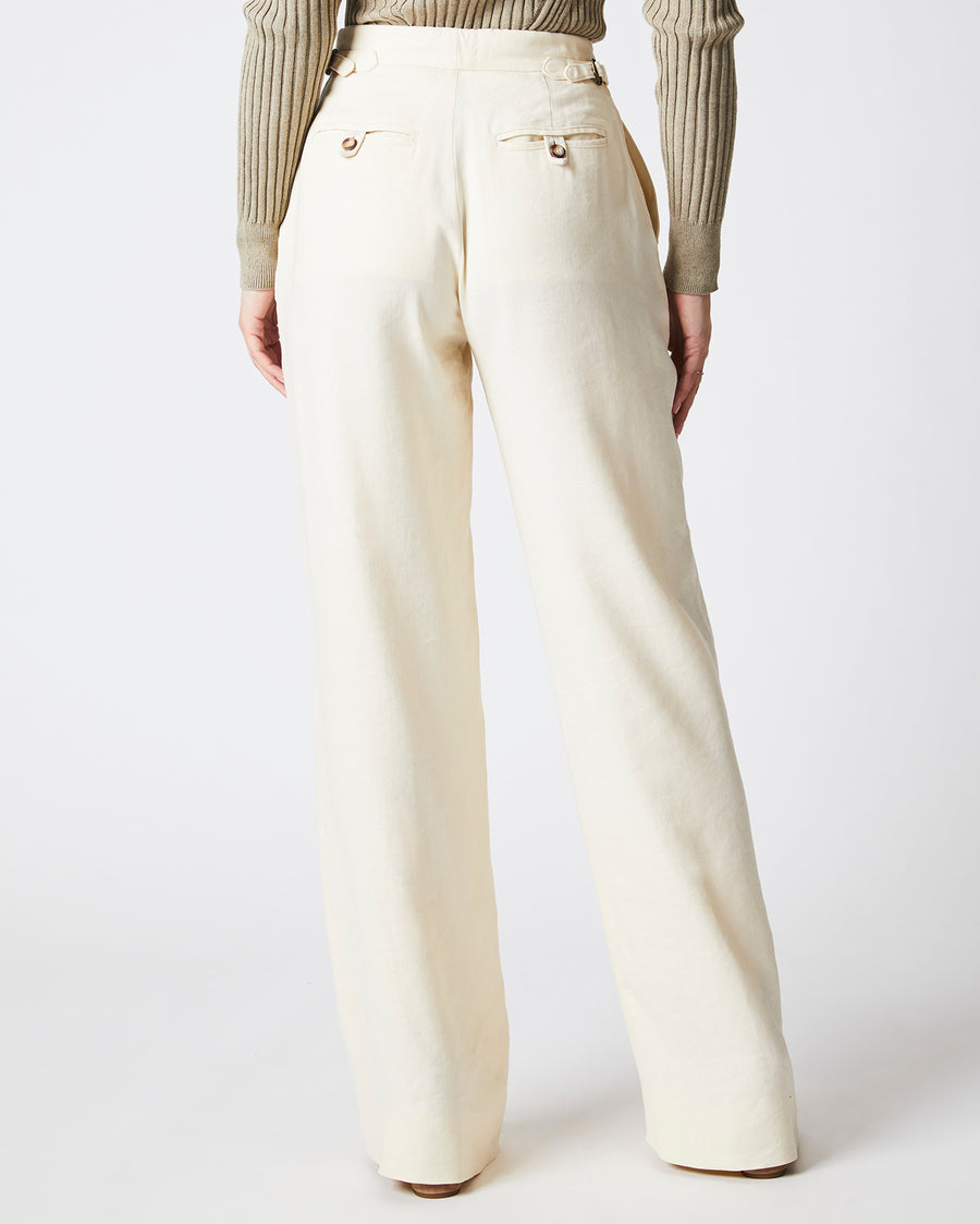 Gable Wide Leg Trouser in Tinted White