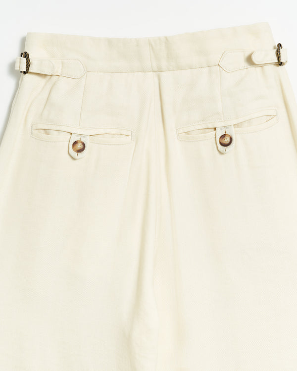 Gable Wide Leg Trouser in Tinted White
