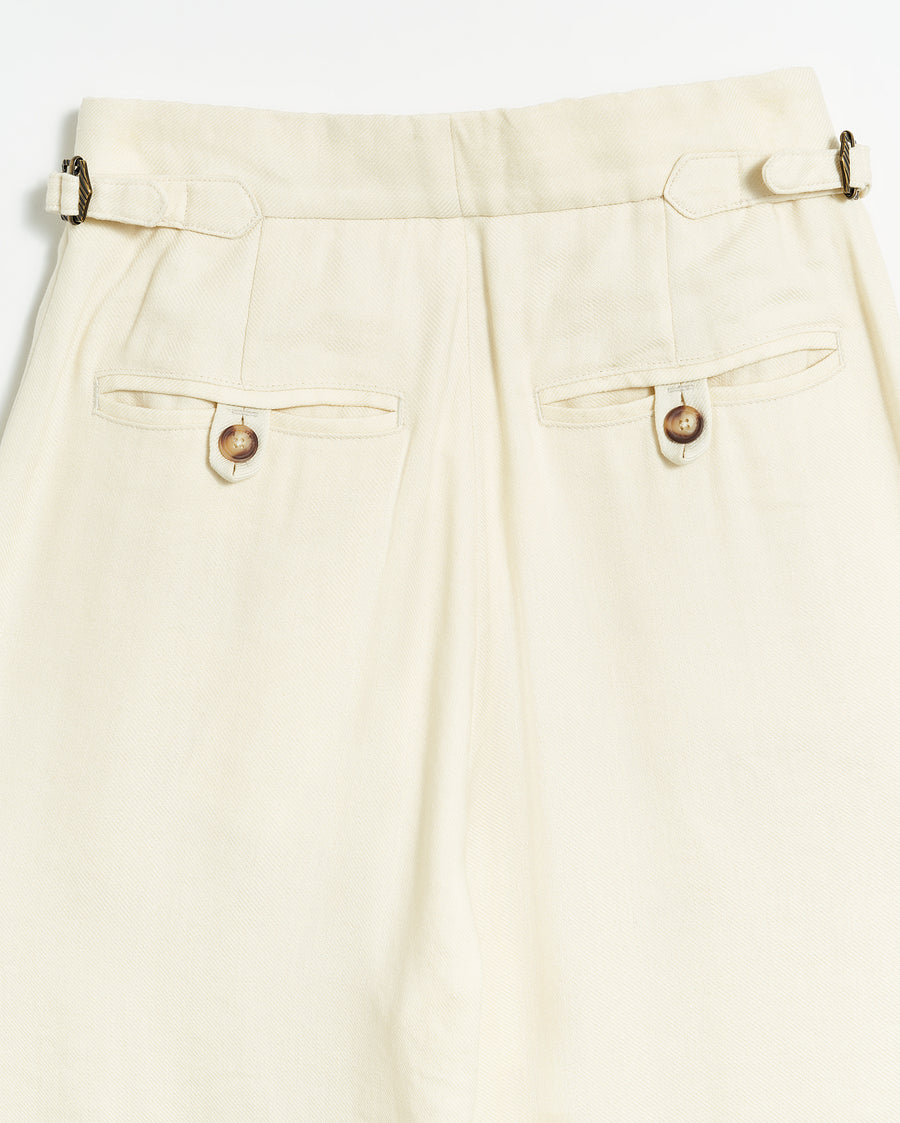 Gable Wide Leg Trouser in Tinted White