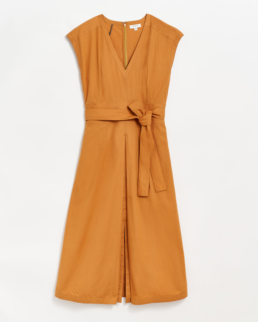 V Neck Dress in Caramel