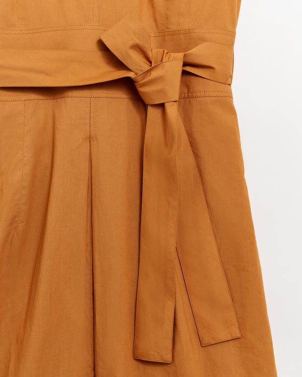 V Neck Dress in Caramel