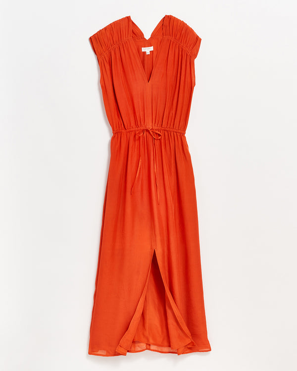 V Neck Maxi Dress in Clay