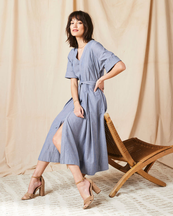 Wrap Dress in Coastal Blue