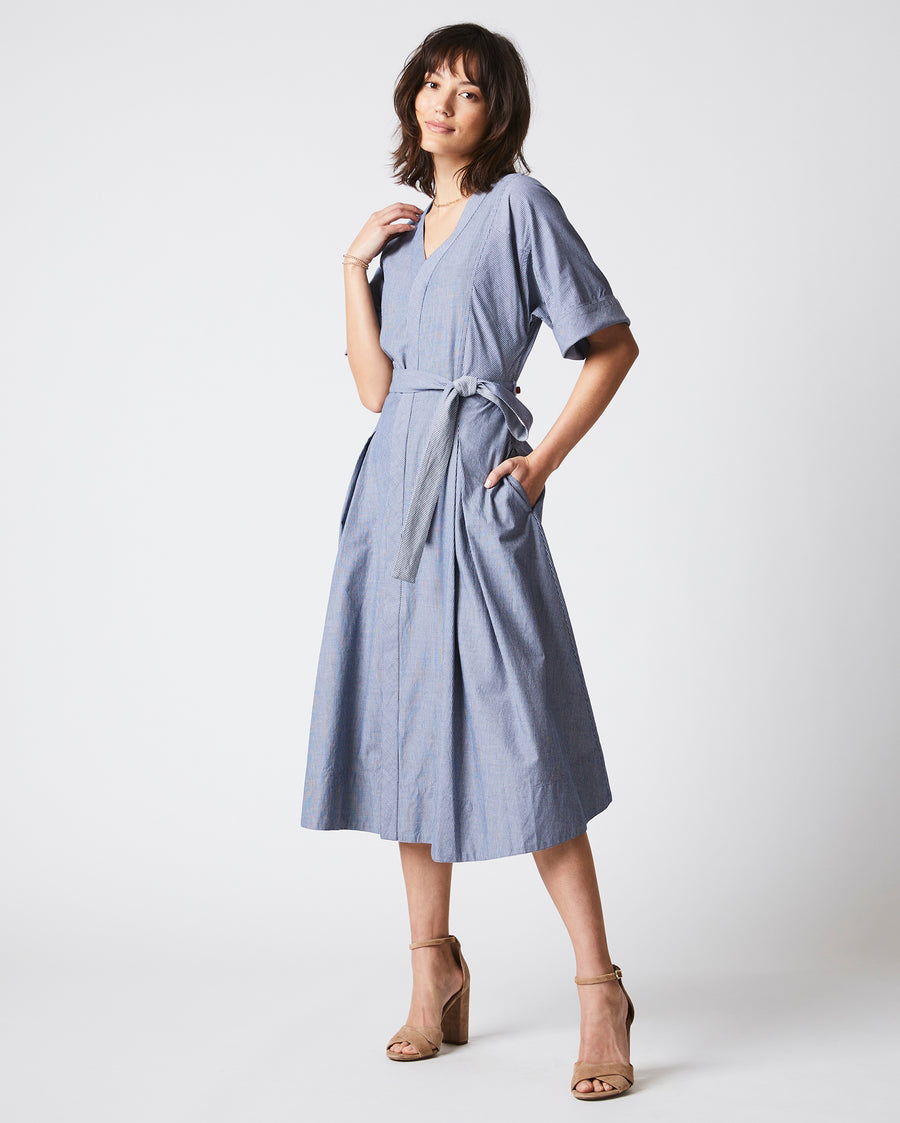 Wrap Dress in Coastal Blue