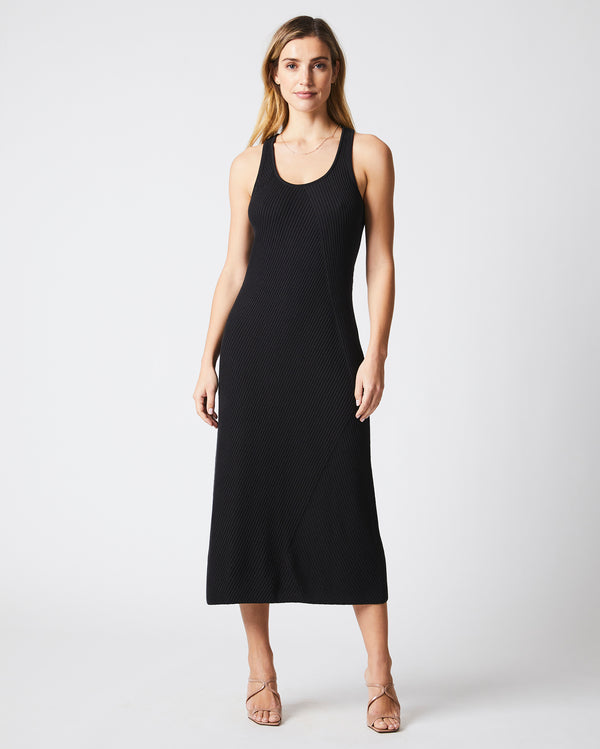 Transfer Rib Tank Dress in Black