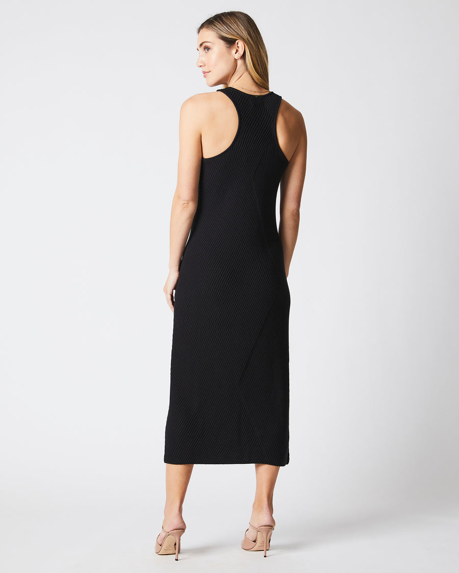 Transfer Rib Tank Dress in Black