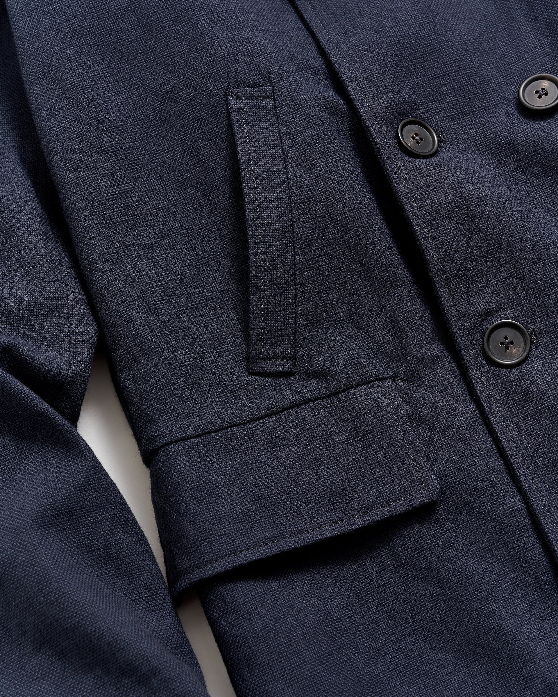 CANVAS BOND PEACOAT IN NAVY Billy Reid