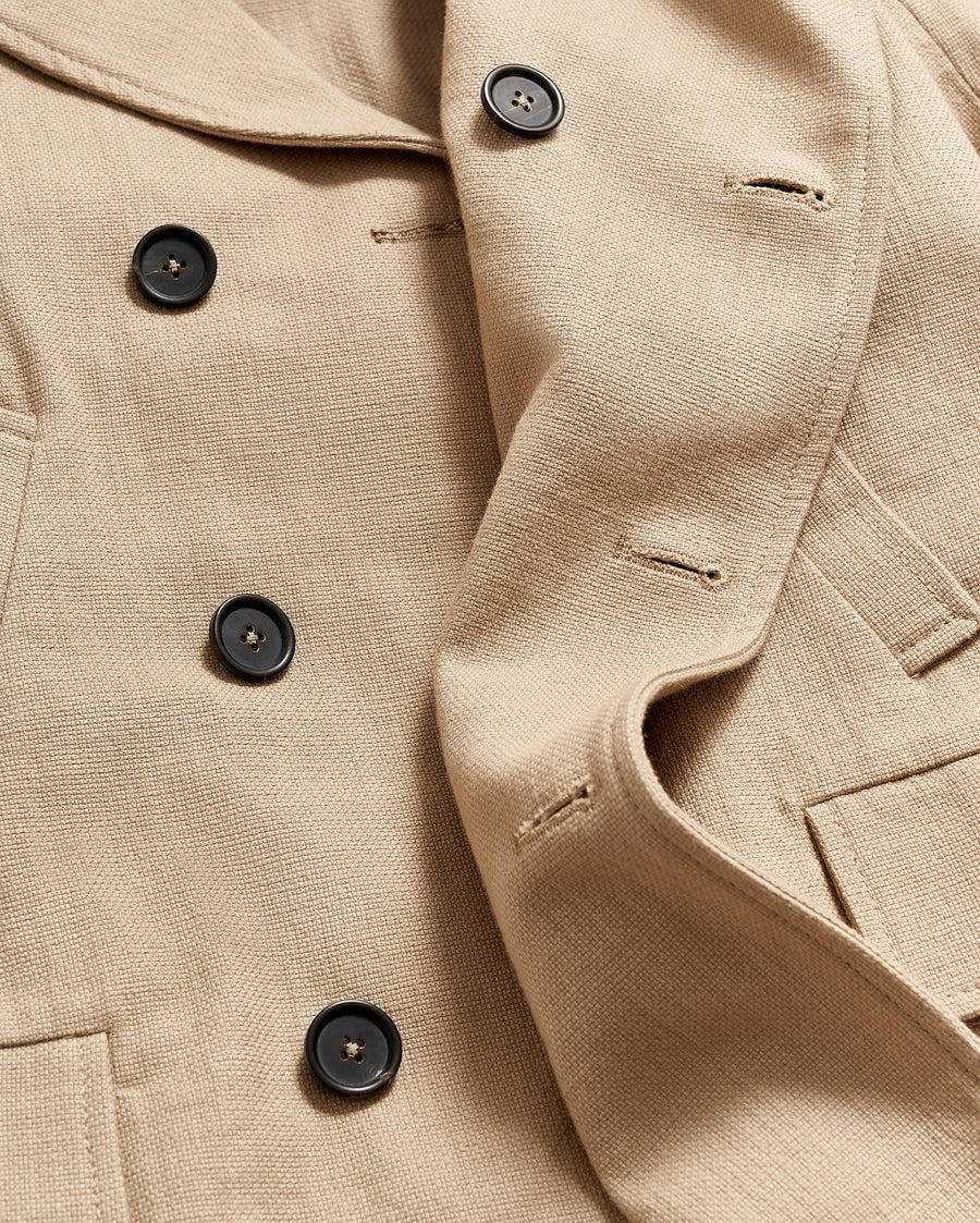 Canvas Bond Peacoat in Sand