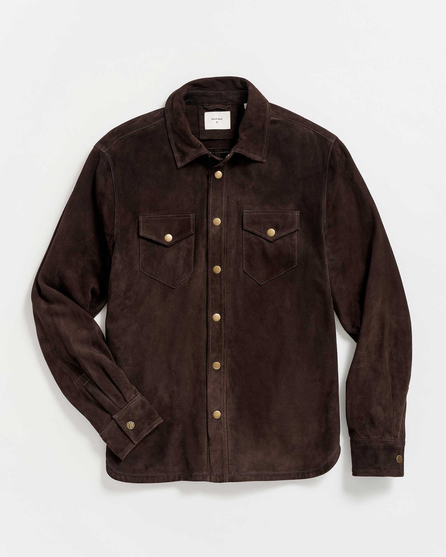 Savoy Suede Workshirt in Chocolate