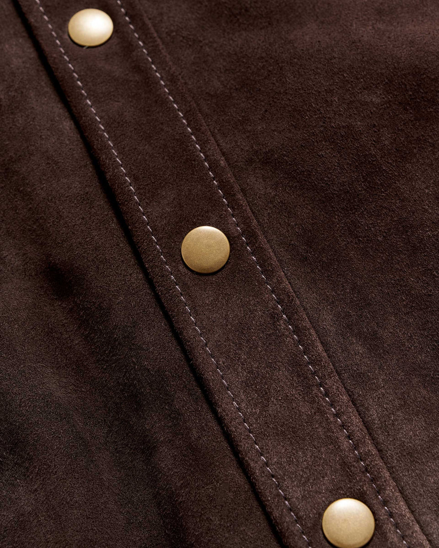 Savoy Suede Workshirt in Chocolate