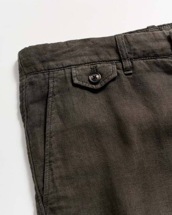 Linen Moore Short in Steel Grey