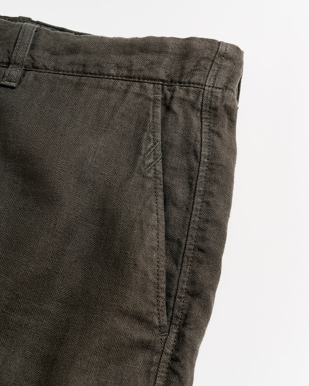 Linen Moore Short in Steel Grey