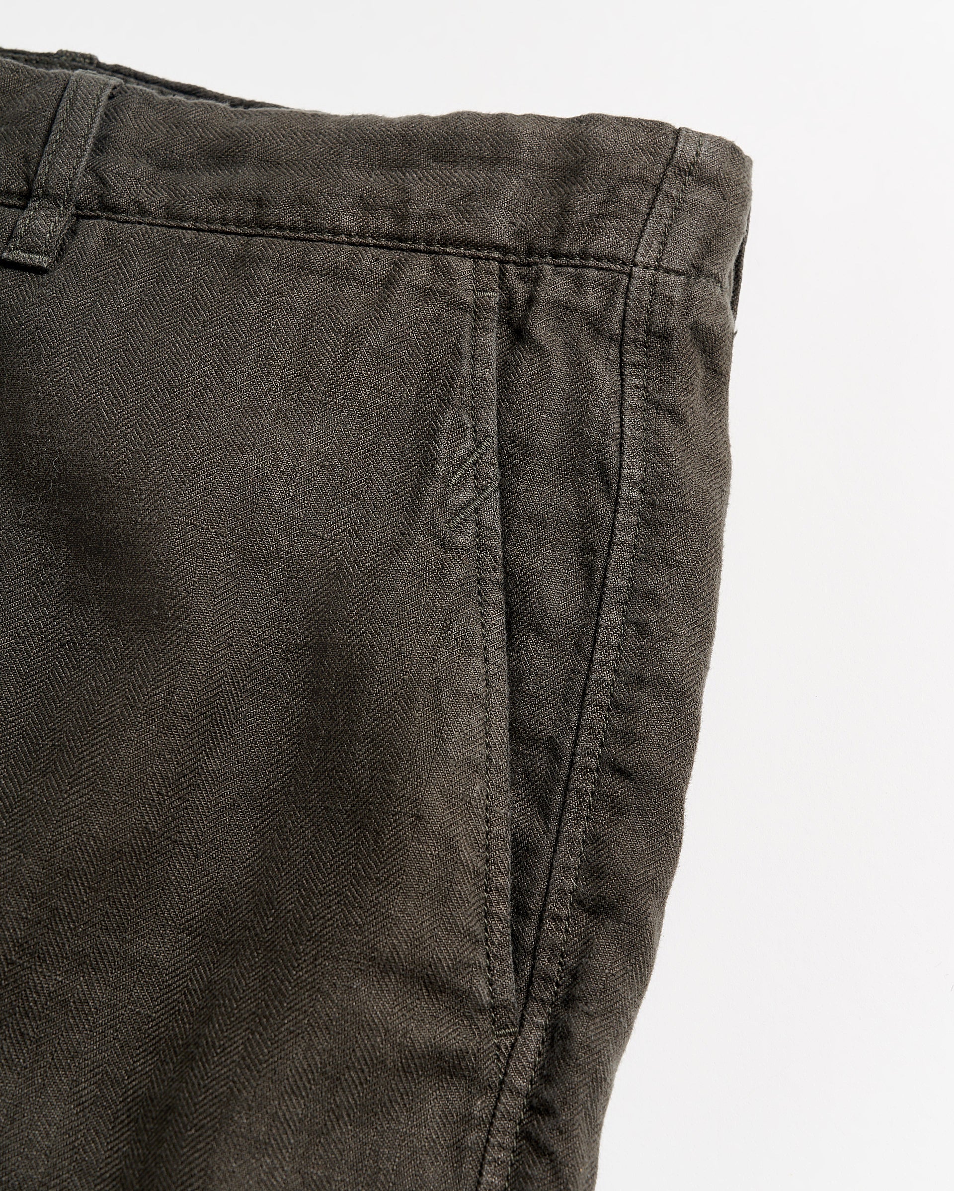 Linen Moore Short in Steel Grey