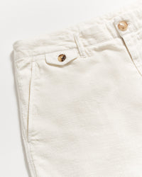 Slub Cotton Short in Tinted White
