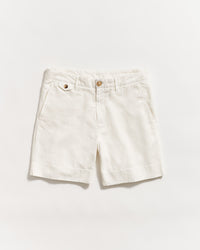 Slub Cotton Short in Tinted White