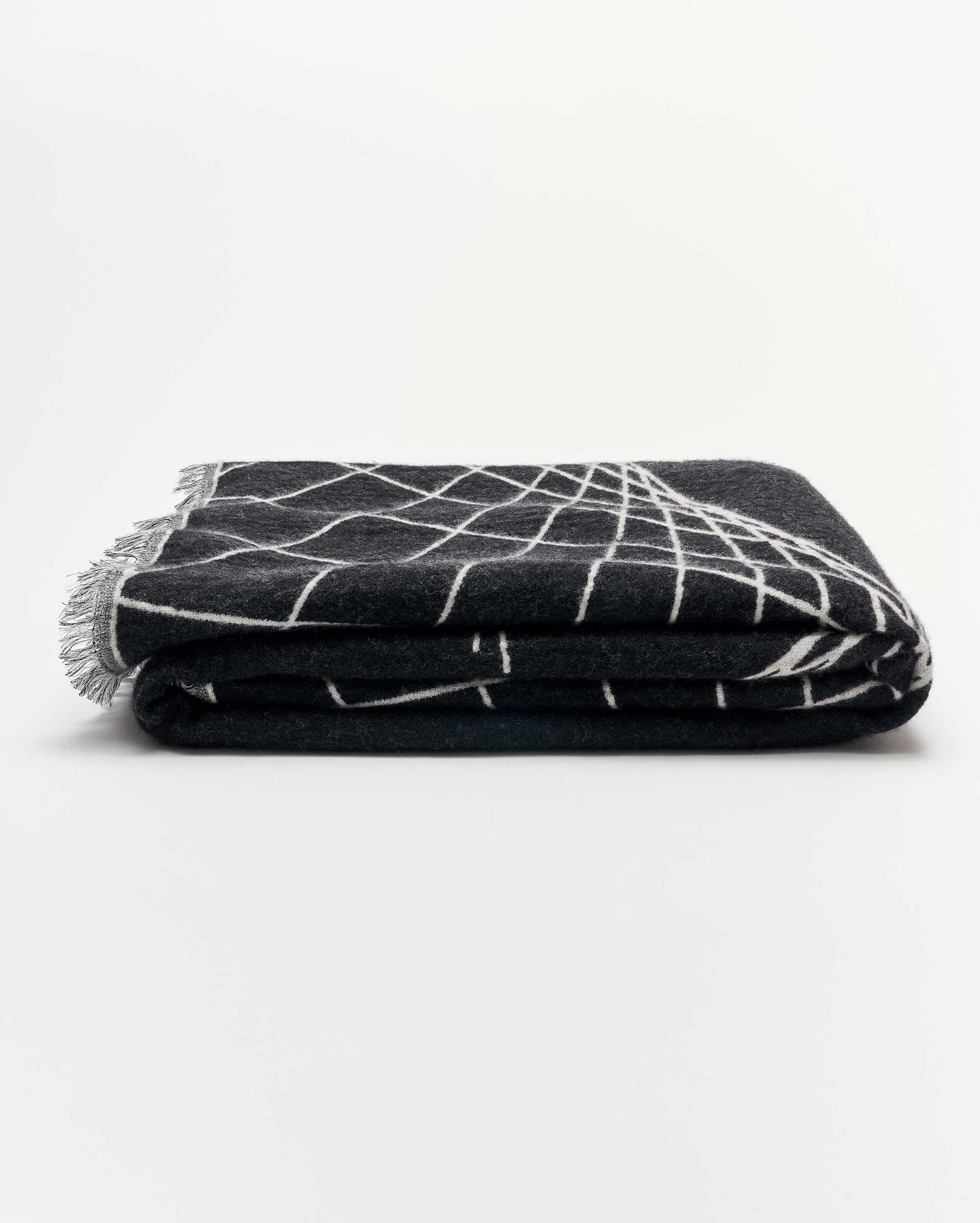 Pelican Blanket WoolCotton Blend with Signature Details & Cozy Comfort Billy Reid